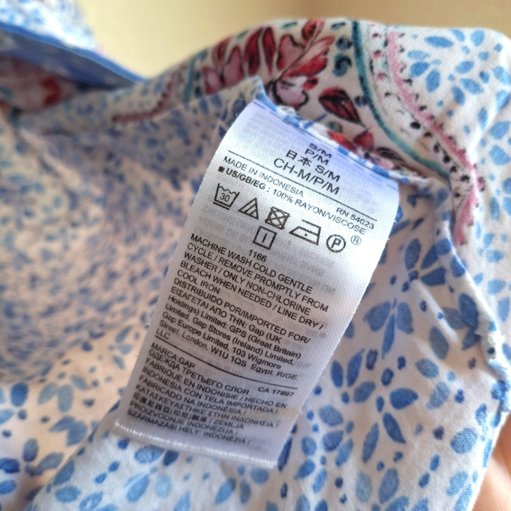 GAP Boho Festival Bandana Patchwork Kimono Cardigan Duster  Small Medium Robe - Picture 8 of 10
